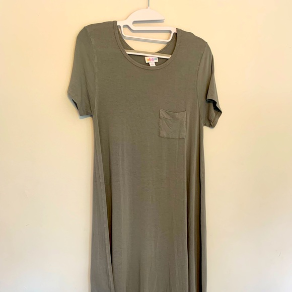 😎 LULAROE CARLY DRESS - Grey- Size XS - Picture 3 of 10